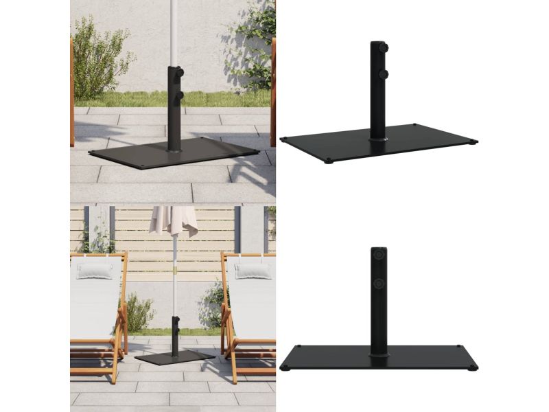 vidaXL Parasolvoet voor stokken van Ø32/38/48 mm 15 kg rechthoekig