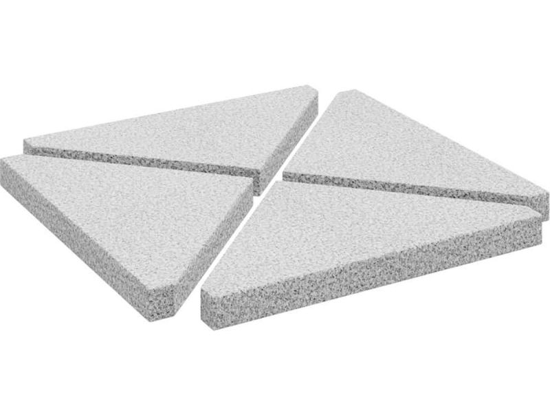 vidaXL Parasolvoetplaten - 4 stuks - Graniet - Grijs Paraplu