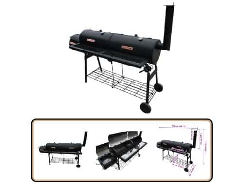 vidaXL Rookbarbecue Nevada XL - Zwart Rookbarbecue - Bbq