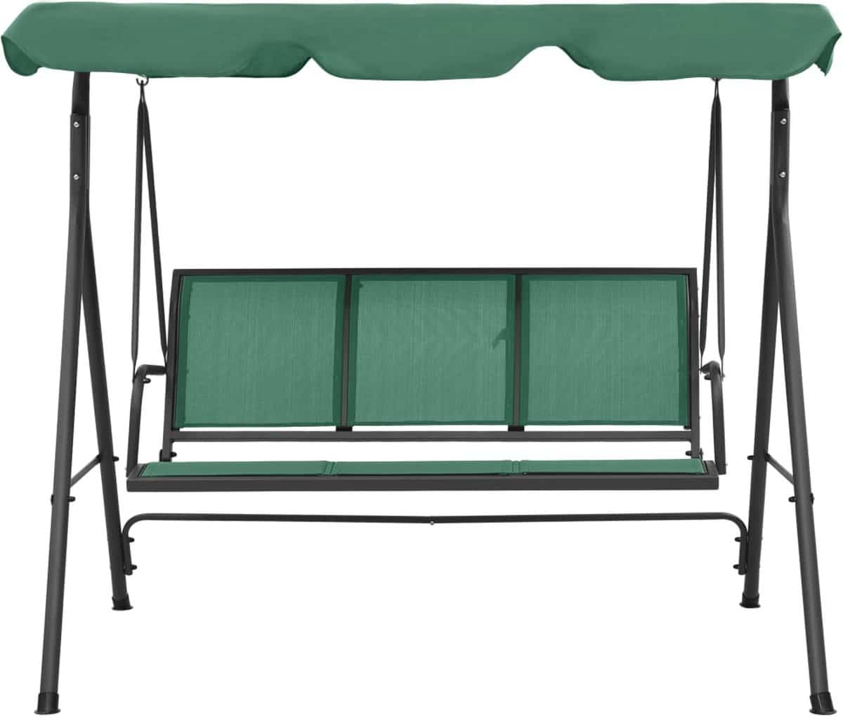 vidaxl schommelbank 170 cm groen textileen & staal schommelbank