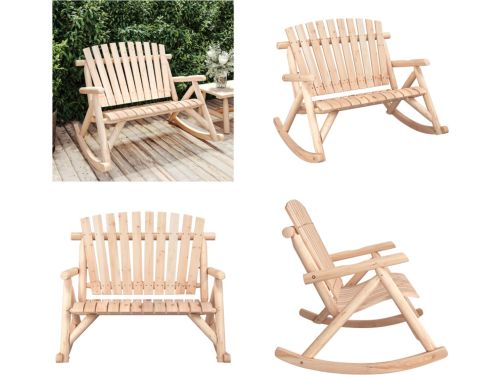 vidaXL Schommelbank 2-zits 123x96x102 cm massief vurenhout - Schommelbank