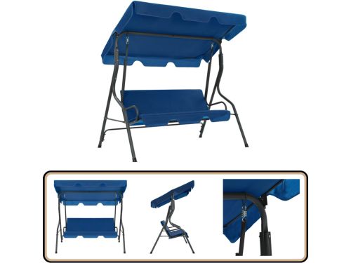 vidaXL Schommelbank donkerblauw - Comfort & Stijl Schommelbank - Balkon