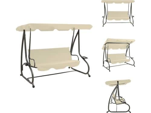 vidaXL Schommelbank met luifel - Stalen frame - 232 x