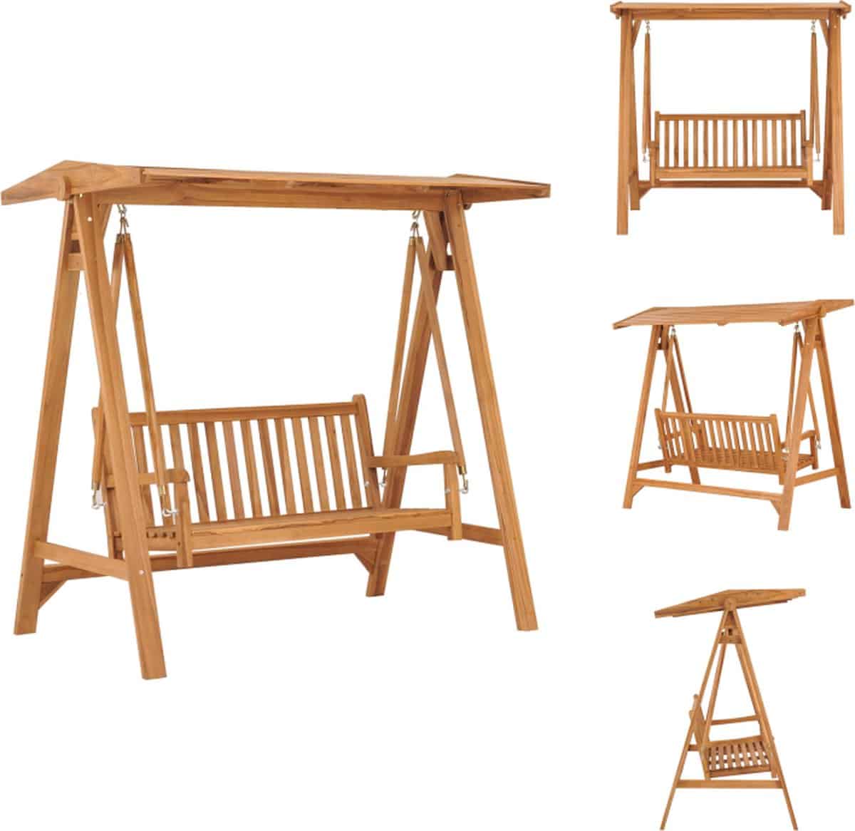 vidaXL Schommelbank Tuin – 170 x 96.5 x 171 cm