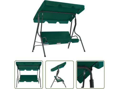 vidaXL Schommelbank - Tuinmeubilair - Schommelbank 170x110x153 cm stof groen