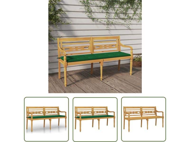 vidaXL Teak Hout Bank - Tuinbank - Bankje Batavia met