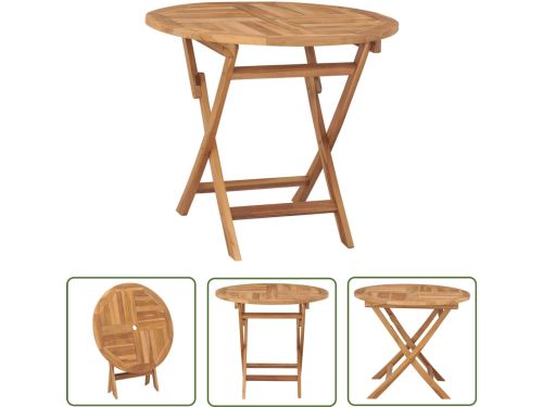 vidaXL Teak Tafel - Tuin Tafel - Tuintafel inklapbaar 85x76