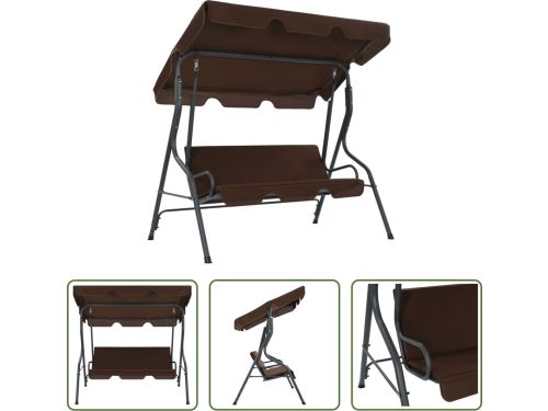 vidaXL Tuinbank - Schommelbank - Schommelbank 170x110x153 cm koffiekleurig