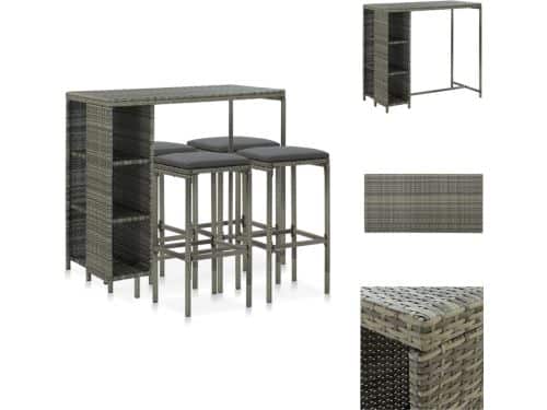 vidaXL Tuinbarset - Tuinbarsets - Barset - Barsets - 5-delige