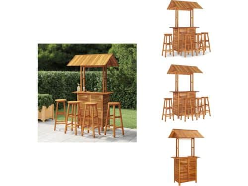 vidaXL Tuinbarset - Tuinbarsets - Tuinset - Barset - 5-delige