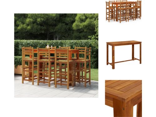 vidaXL Tuinbarset - Tuinbarsets - Tuinset - Barset - 9-delige