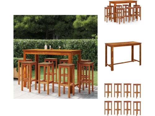 vidaXL Tuinbarset - Tuinbarsets - Tuinset - Barset - 9-delige