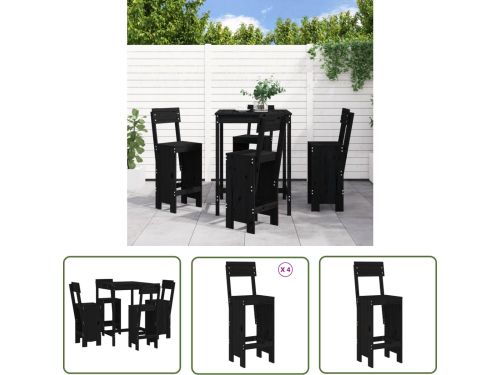 vidaXL Tuinbarset - Tuinbarsets - Tuinset - Eethoek - 5-delige