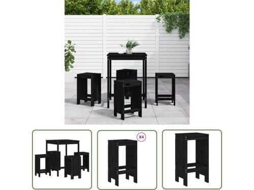 vidaXL Tuinbarset - Tuinbarsets - Tuinset - Eethoek - 5-delige