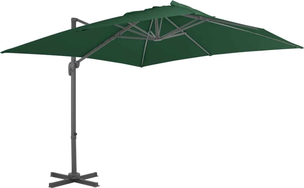 vidaxl tuindecoratie zweefparasol zweefparasol met aluminium paal 400×300