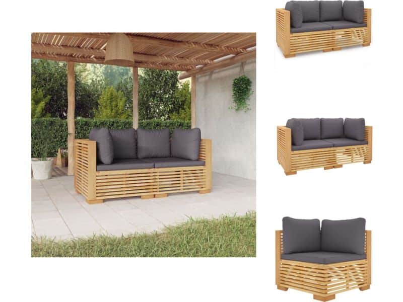 vidaXL - Tuinhoekbanken - 2 - st - met