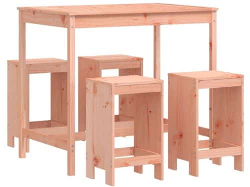 vidaXL Tuinset - 5-delig - Massief Douglashout Houten Barset