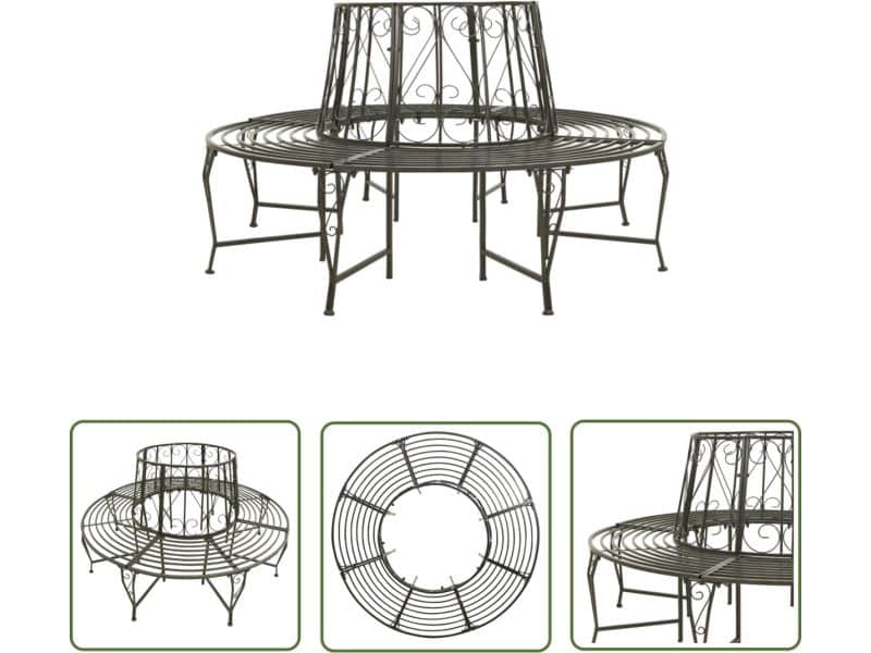 vidaXL Tuinset - Boombank - Boombank 160 cm staal