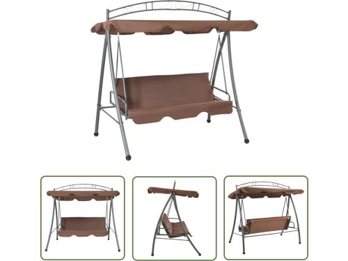 vidaXL Tuinset - Schommelbank - Schommelbank voor buiten met luifel