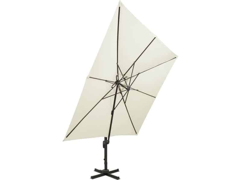 vidaXL Zweefparasol - 300x300 cm - Zandkleurig Tuinparasol - Parasol