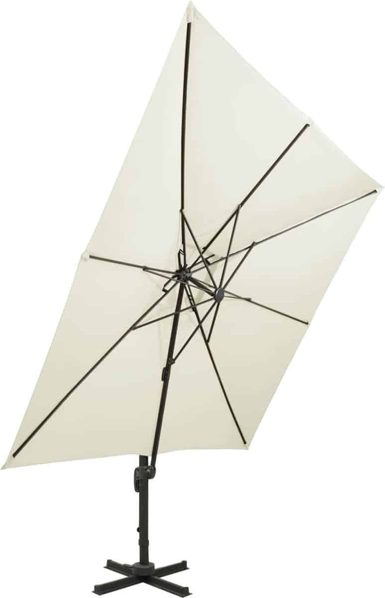 vidaxl zweefparasol 300×300 cm zandkleurig tuinparasol parasol