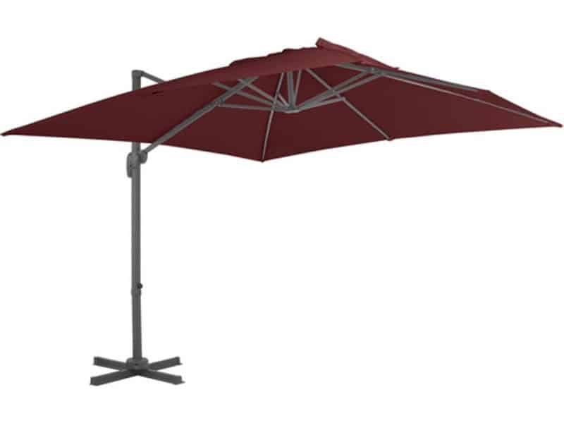 vidaXL - Zweefparasol - met - aluminium - paal