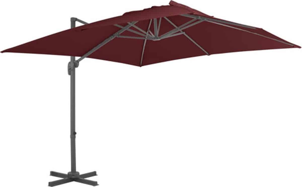 vidaxl zweefparasol met aluminium paal