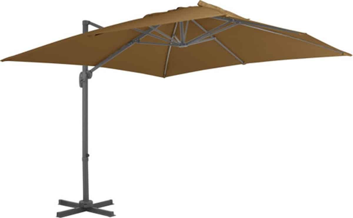 vidaxl zweefparasol met aluminium paal