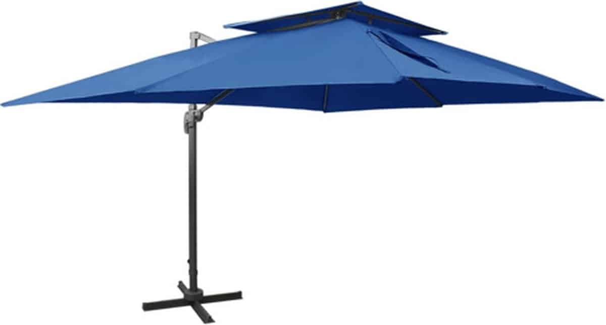 vidaxl zweefparasol met dubbel dak