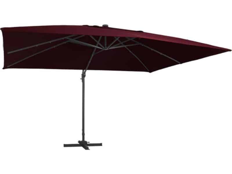 vidaXL - Zweefparasol - met - LED-verlichting - 400x300