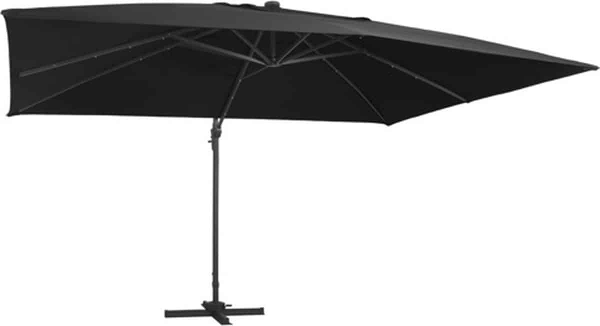 vidaxl zweefparasol met led verlichting en
