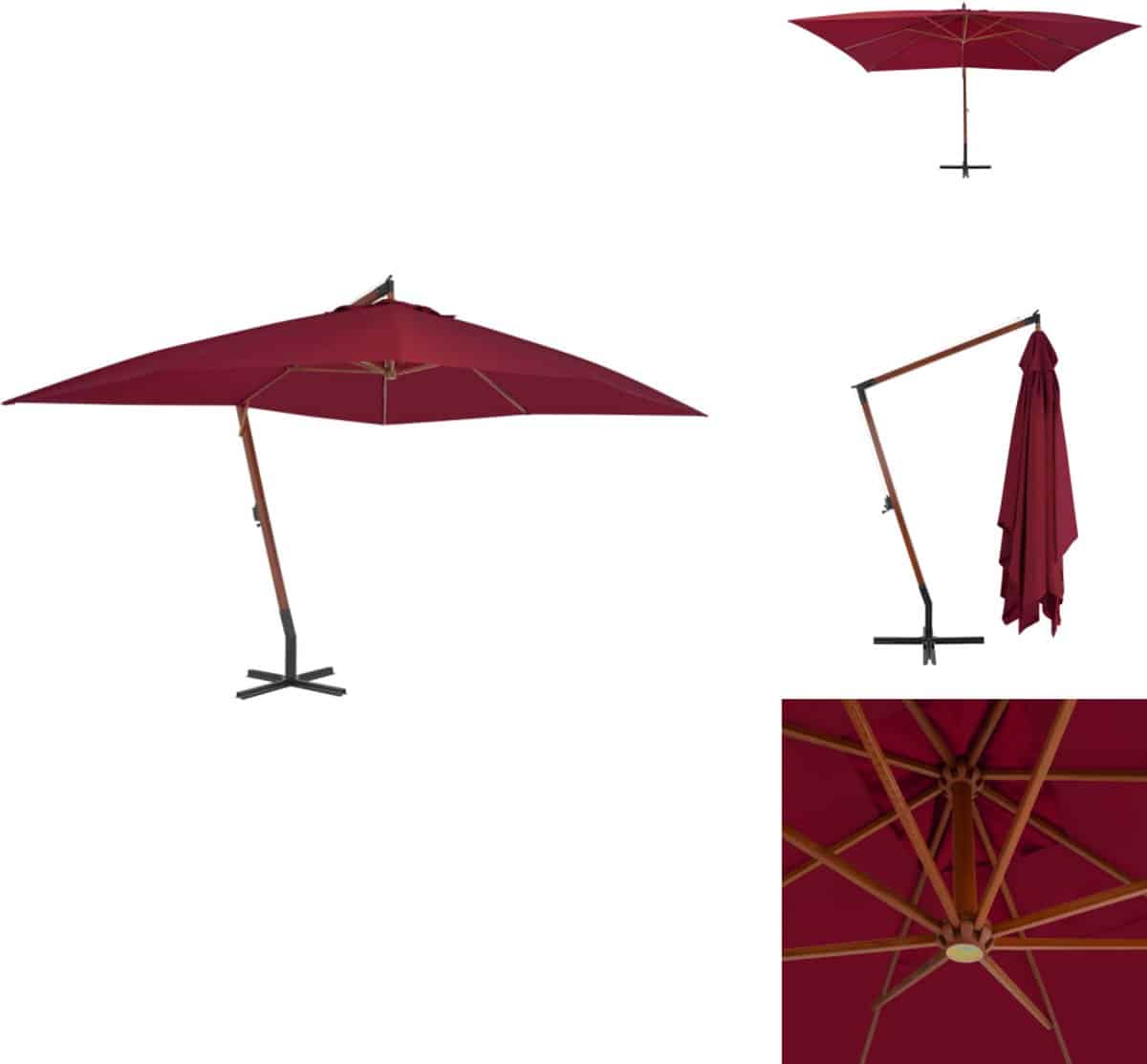 vidaxl zweefparasol zweefparasols tuinparasol balkon parasol
