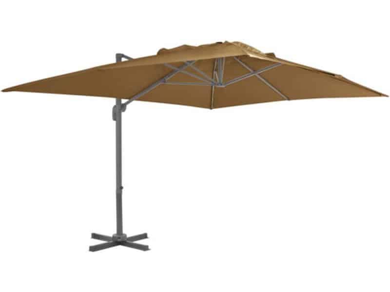 vidaXL - Zwevende - parasol - met - aluminium