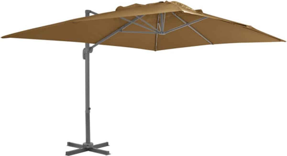 vidaxl zwevende parasol met aluminium