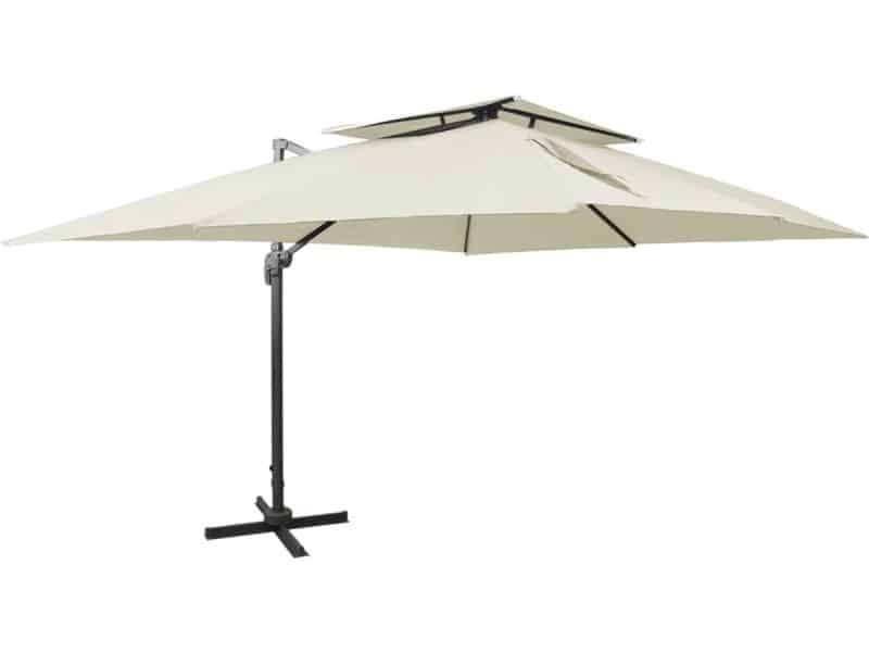 vidaXL - Zwevende - parasol - met - dubbele