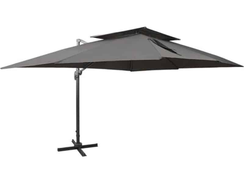vidaXL - Zwevende - parasol - met - dubbele