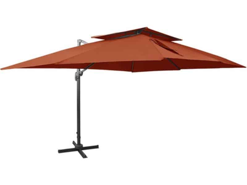 vidaXL - Zwevende - parasol - met - dubbele