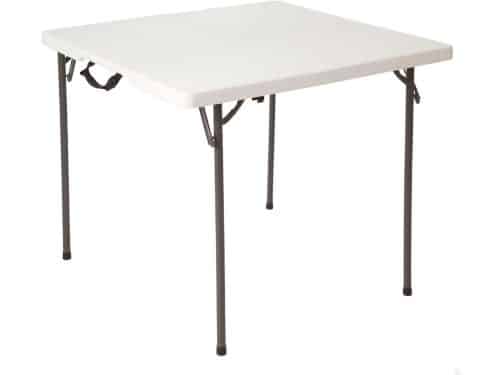 Vierkante Klaptafel Halfrond Opvouwbaar 86 4 cm Wit