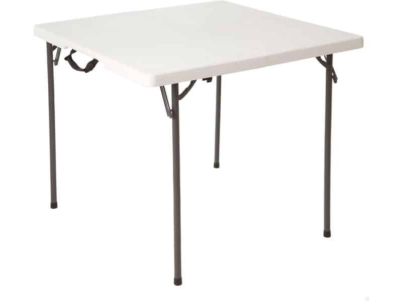 Vierkante Klaptafel Halfrond Opvouwbaar 86 4 cm Wit