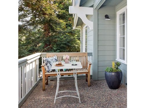 Vierkante klaptafel - weerbestendig - 1 stuk - wit