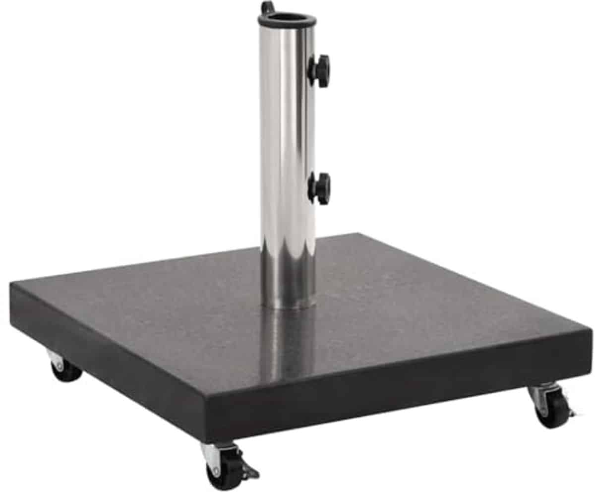 vierkante parasolvoet 30 kg stabiele granieten parasolstandaard met wielen