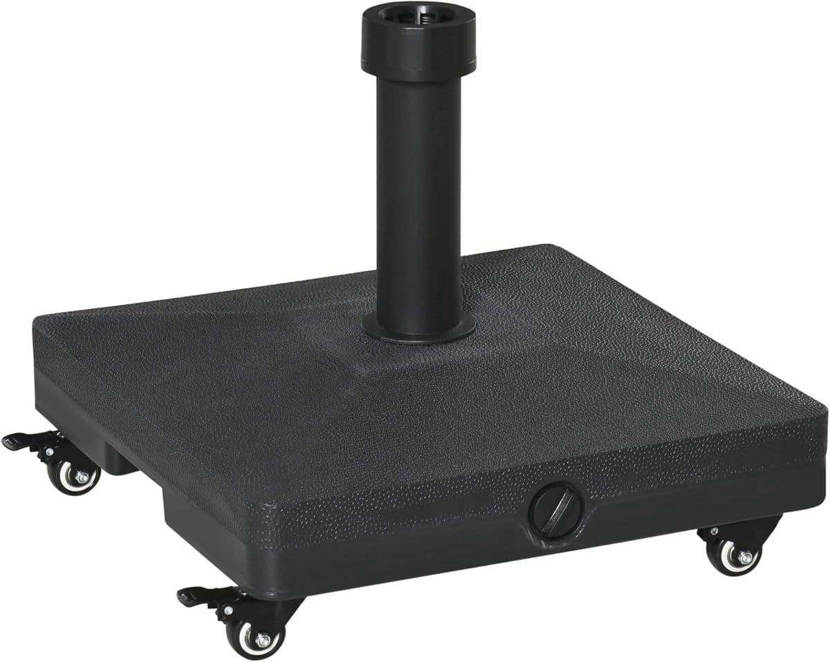 vierkante parasolvoet met wielen verzwaarde basis voor parasolpalen 22