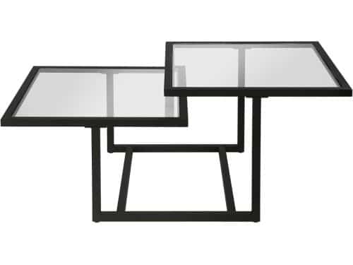 Vierkante Salontafel Zwart Brons 43 Inch - Moderne Bijzettafel Woonkamer