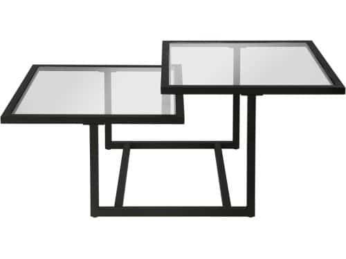 Vierkante Salontafel Zwart Brons 43 Inch - Moderne Bijzettafel Woonkamer