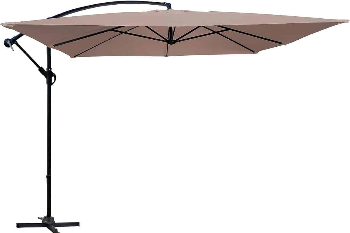 vierkante zweefparasol terras parasol schaduw creëren draaibaar
