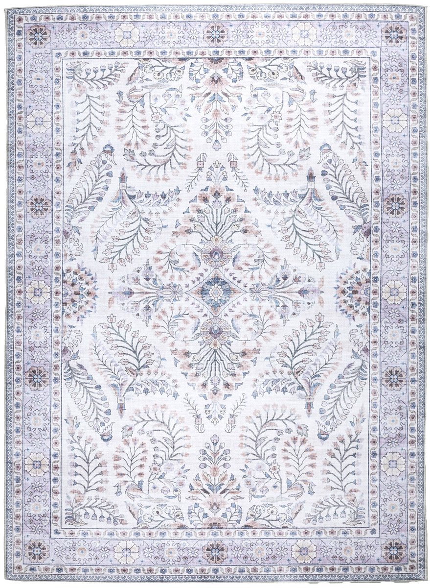 vintage buitenkleed santo flora wit 200x290cm