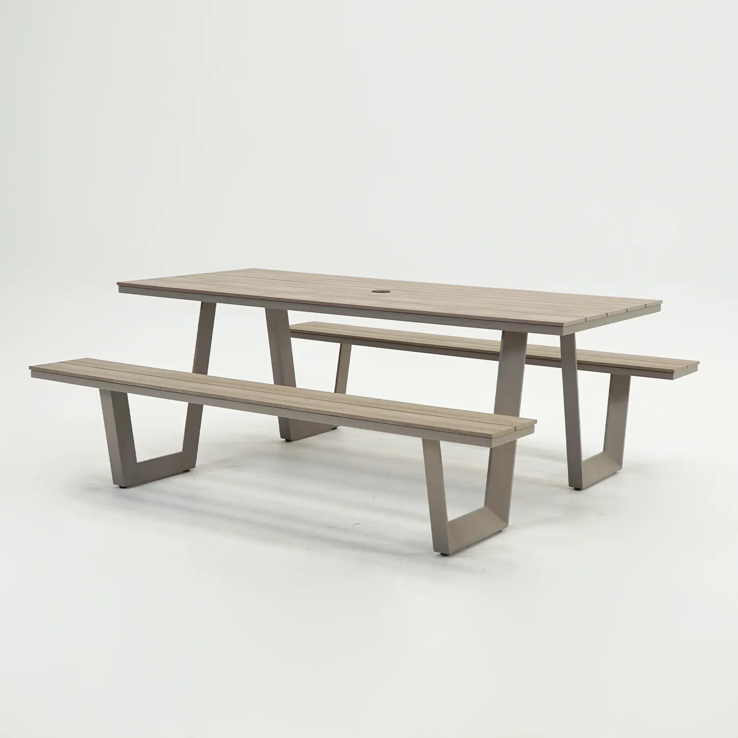 vita massa rechthoekige picknicktafel taupe