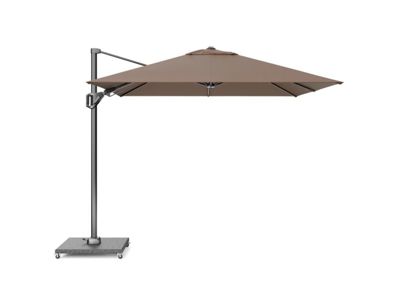 Voyager T² zweefparasol - premium doek | 270x270cm | Havanna