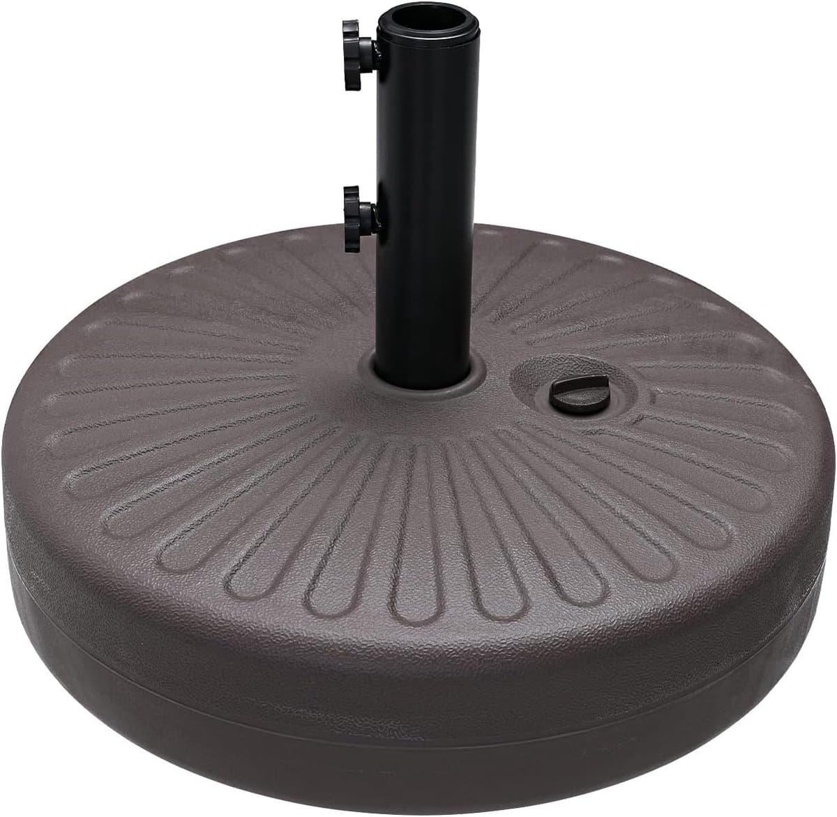 vulbare parasolvoet met 20lbs capaciteit zwart bruin, dia20x4.7″
