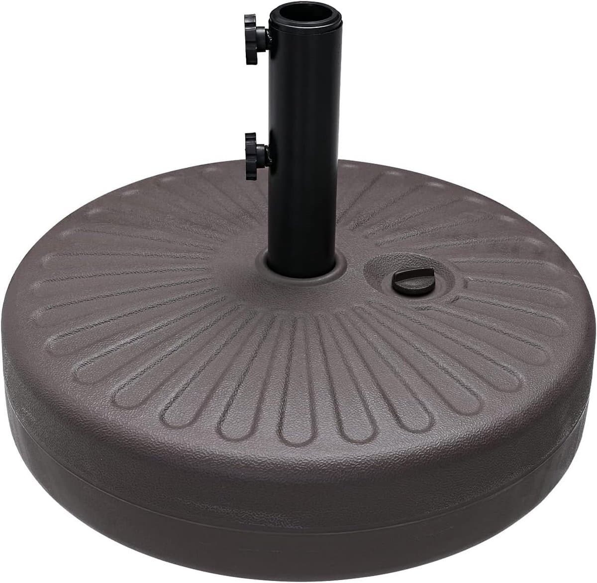 vulbare parasolvoet met 20lbs capaciteit zwart bruin, dia20x4.7″